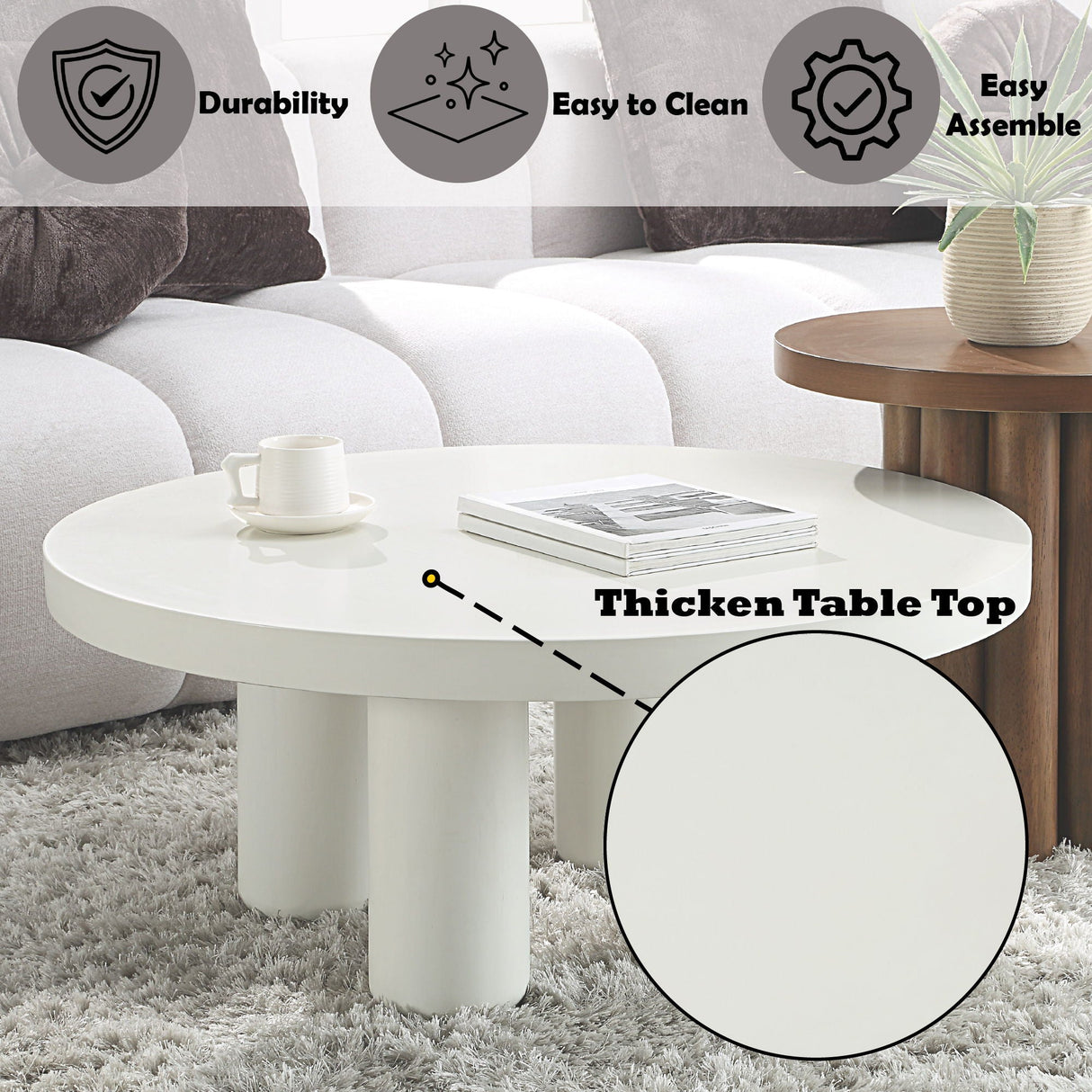 Loanna - Coffee Table - White - Best Buy Furniture