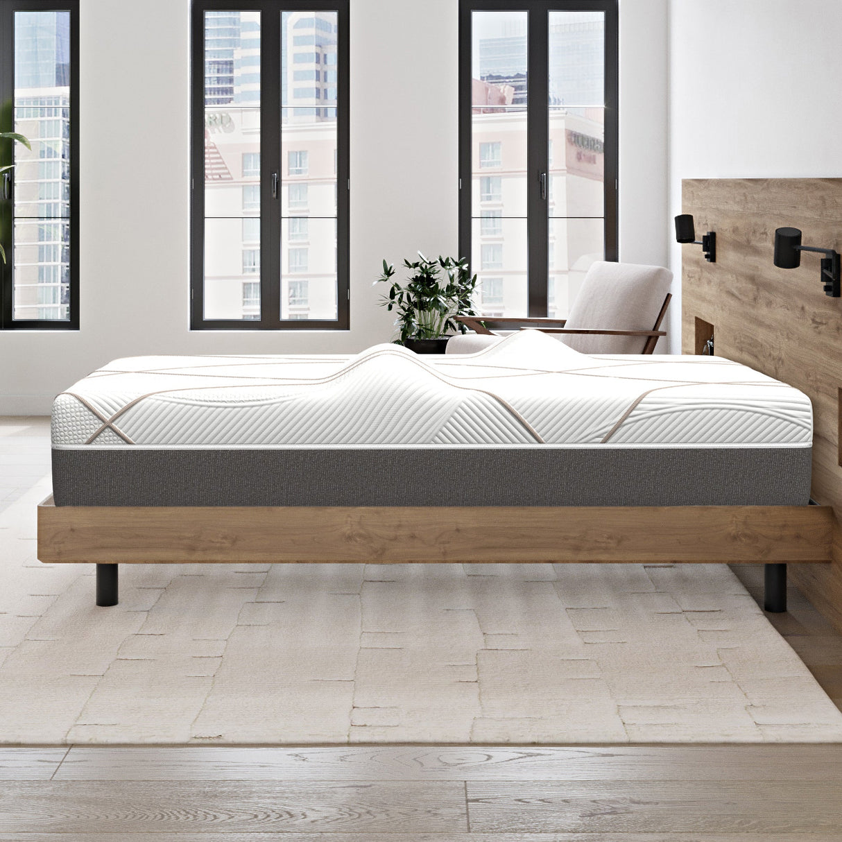 Ghostbed massage mattress hybrid profile