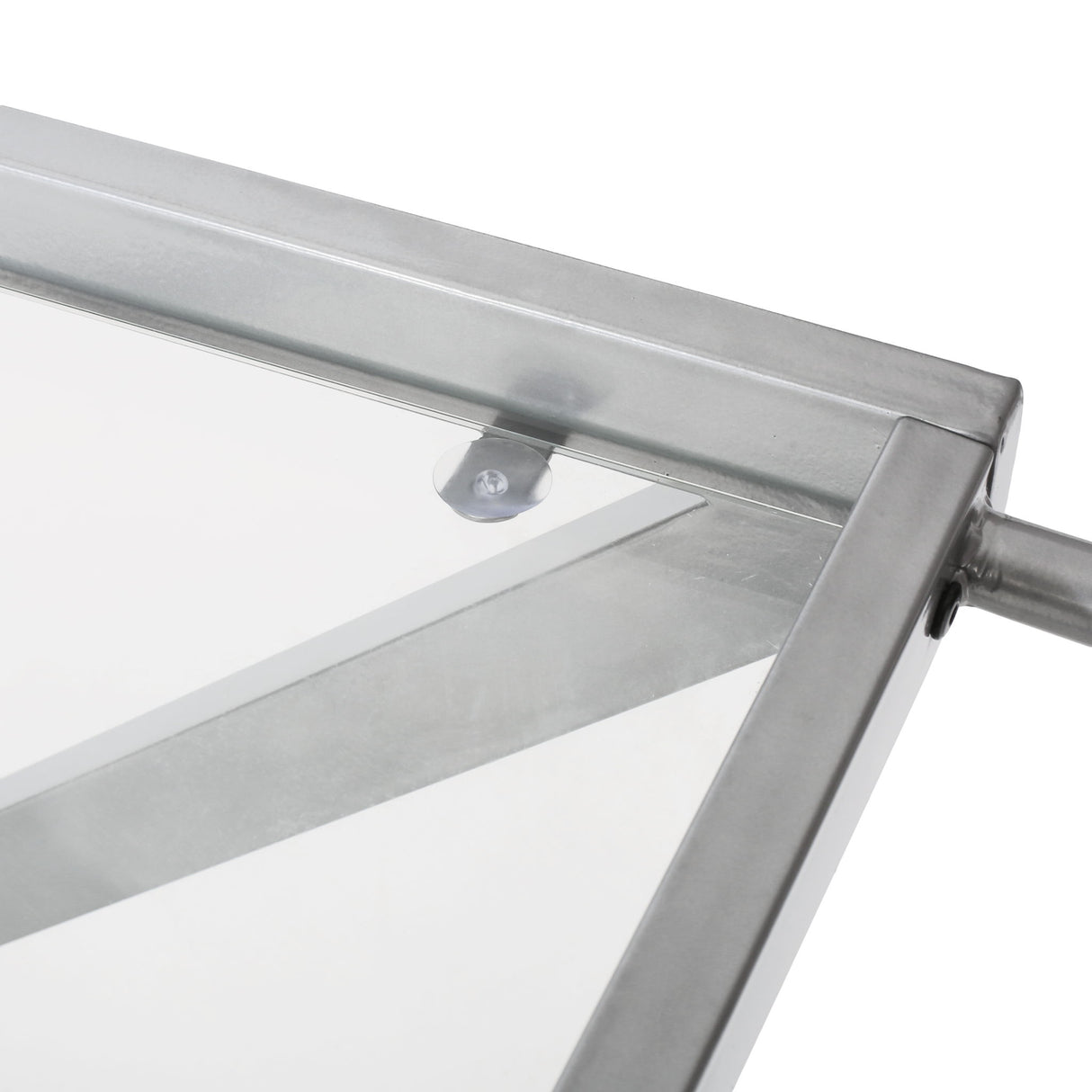 Modern Z Shaped Bar Cart With Tempered Glass Shelves - Silver