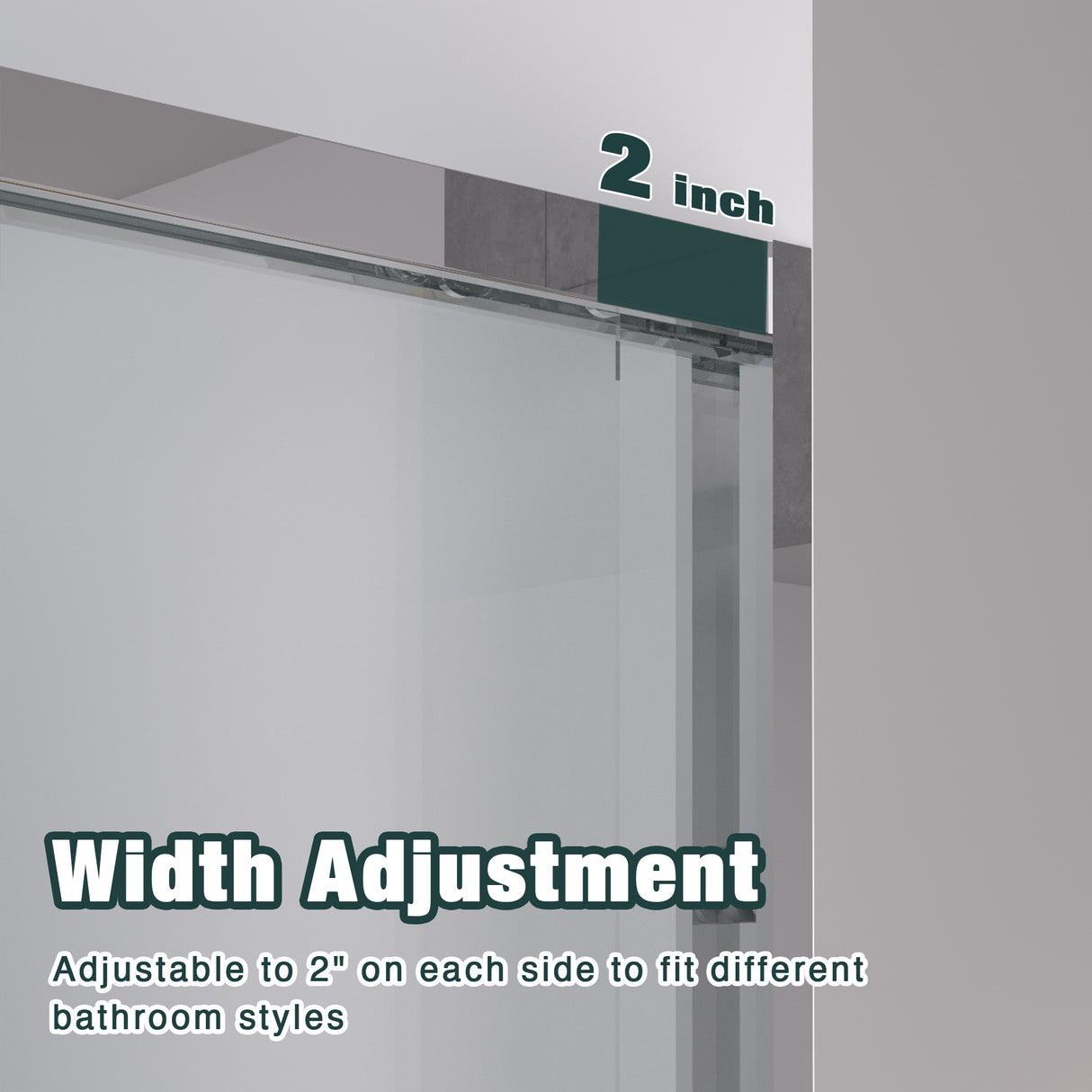 Premium Aluminum Frame Double Sliding Shower Door