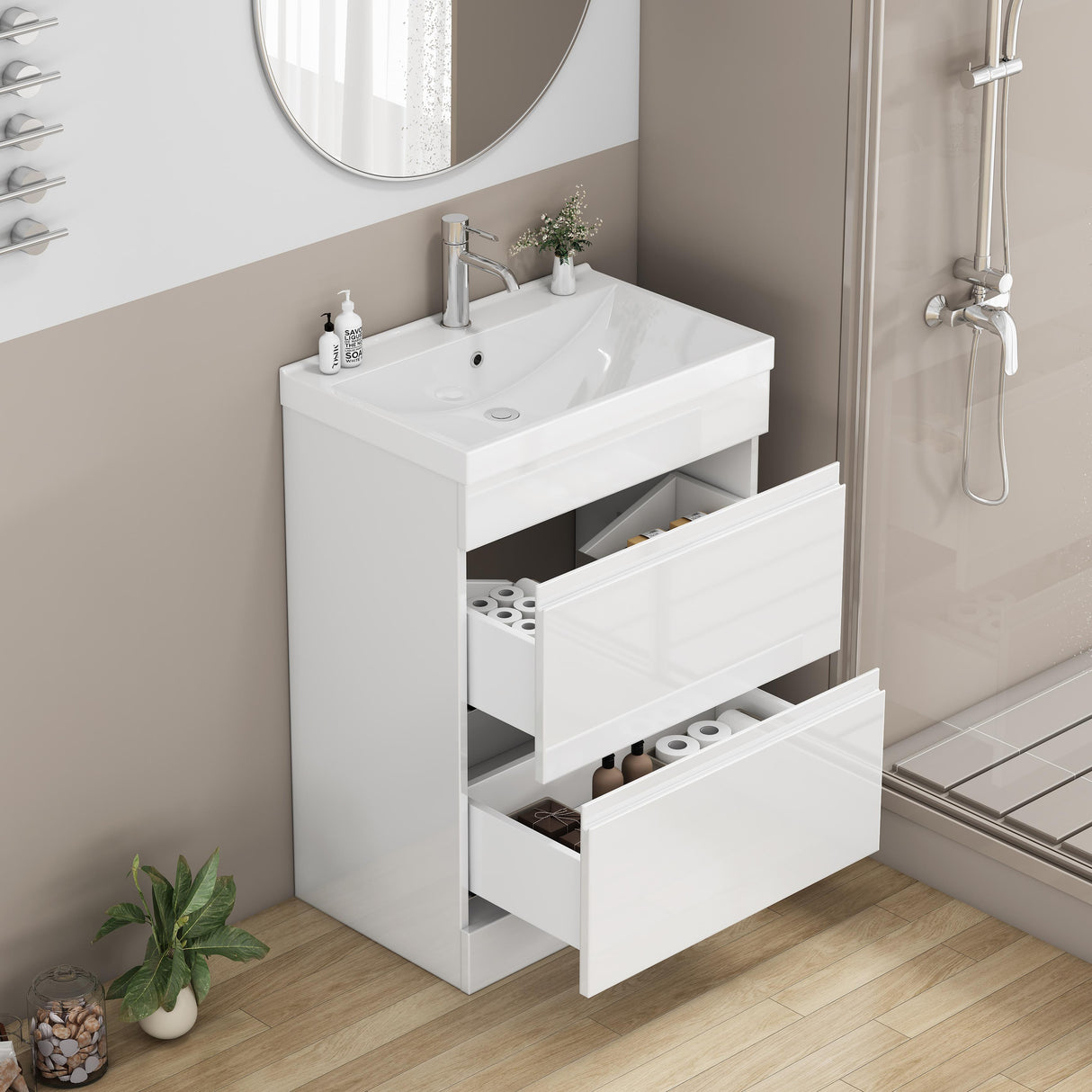 24-inch Bathroom Vanity With Sink Combo