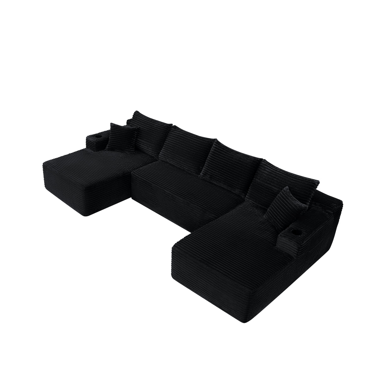 126" Cloud Sectional Sofa with U-Shape Chaise