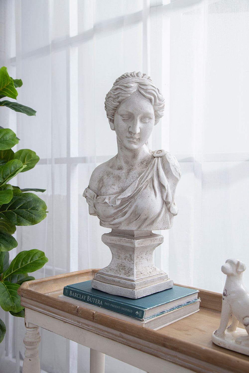 10x9x22" Bust Of Women In Magnesian
