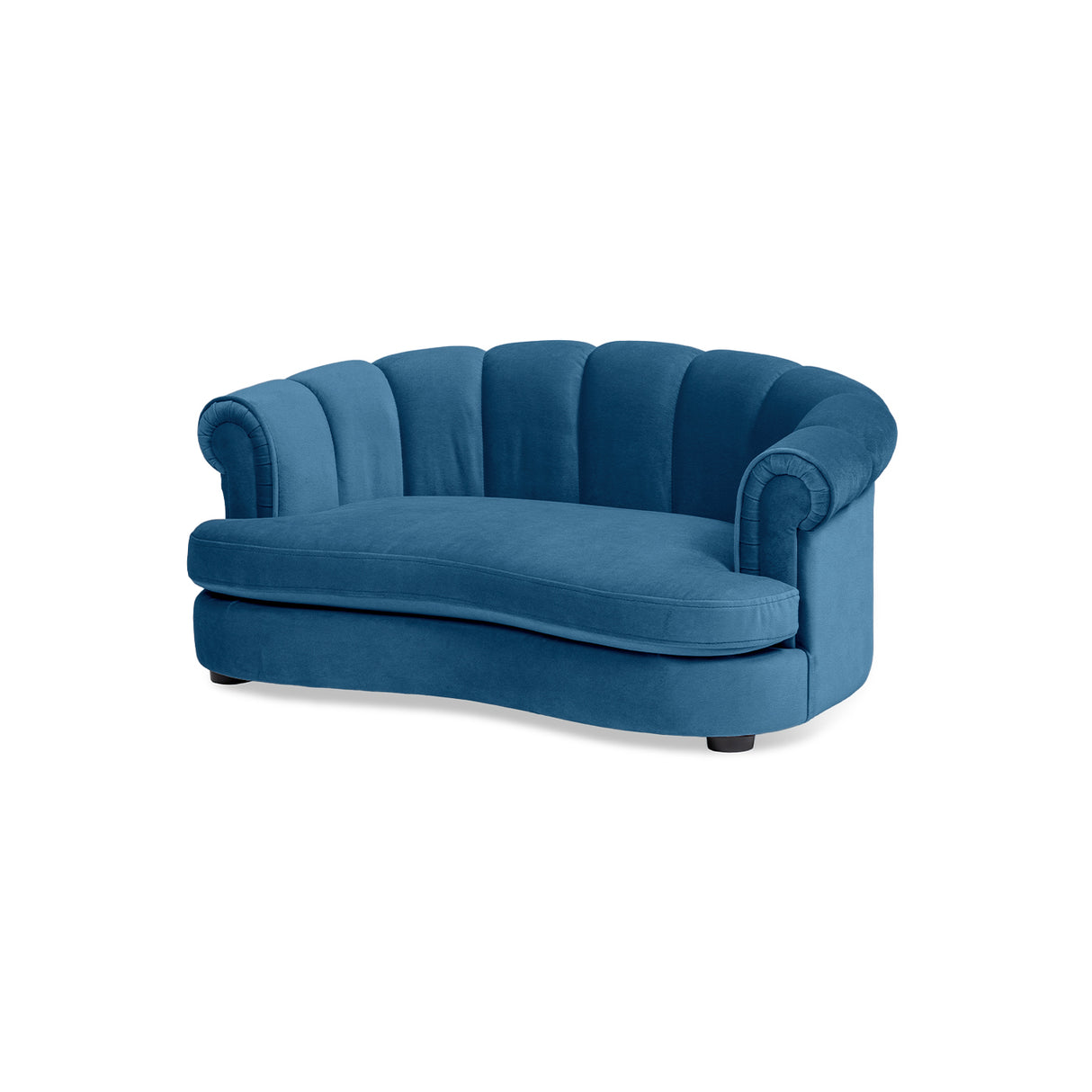 Halle 35.5" Rolled Arm Channel-Tufted Dog Sofa Bed, Medium, Satin