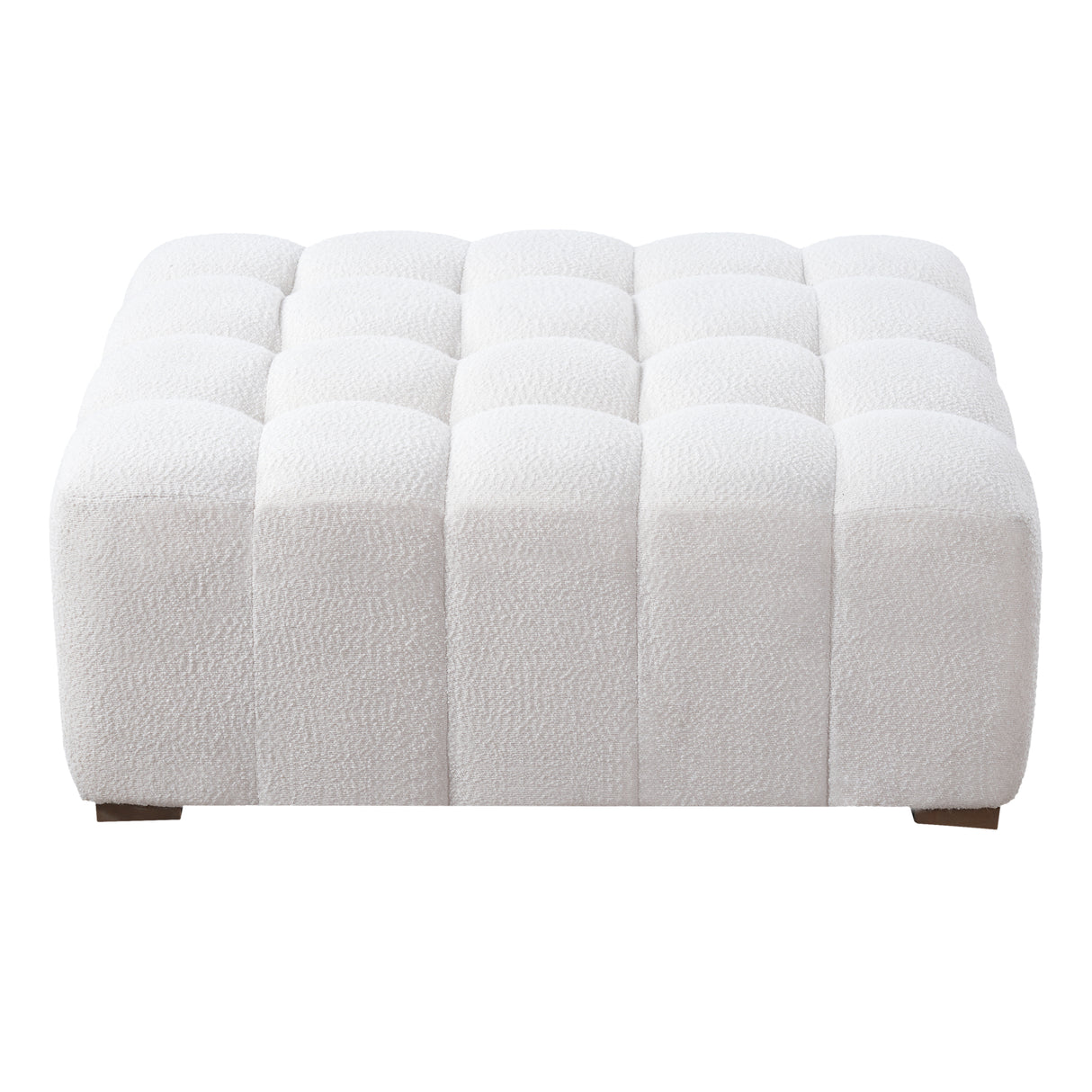 White Boucle Multipurpose Ottoman