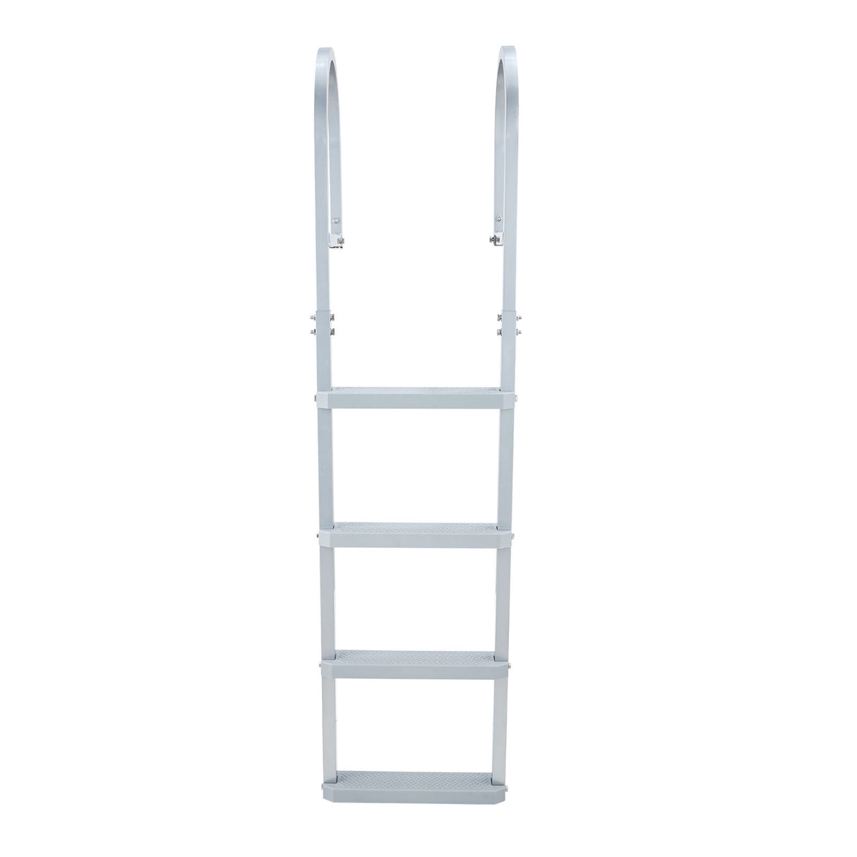 Removable Dock Ladder, 4 Steps, Aluminum Alloy Pontoon Boat Swim Ladder