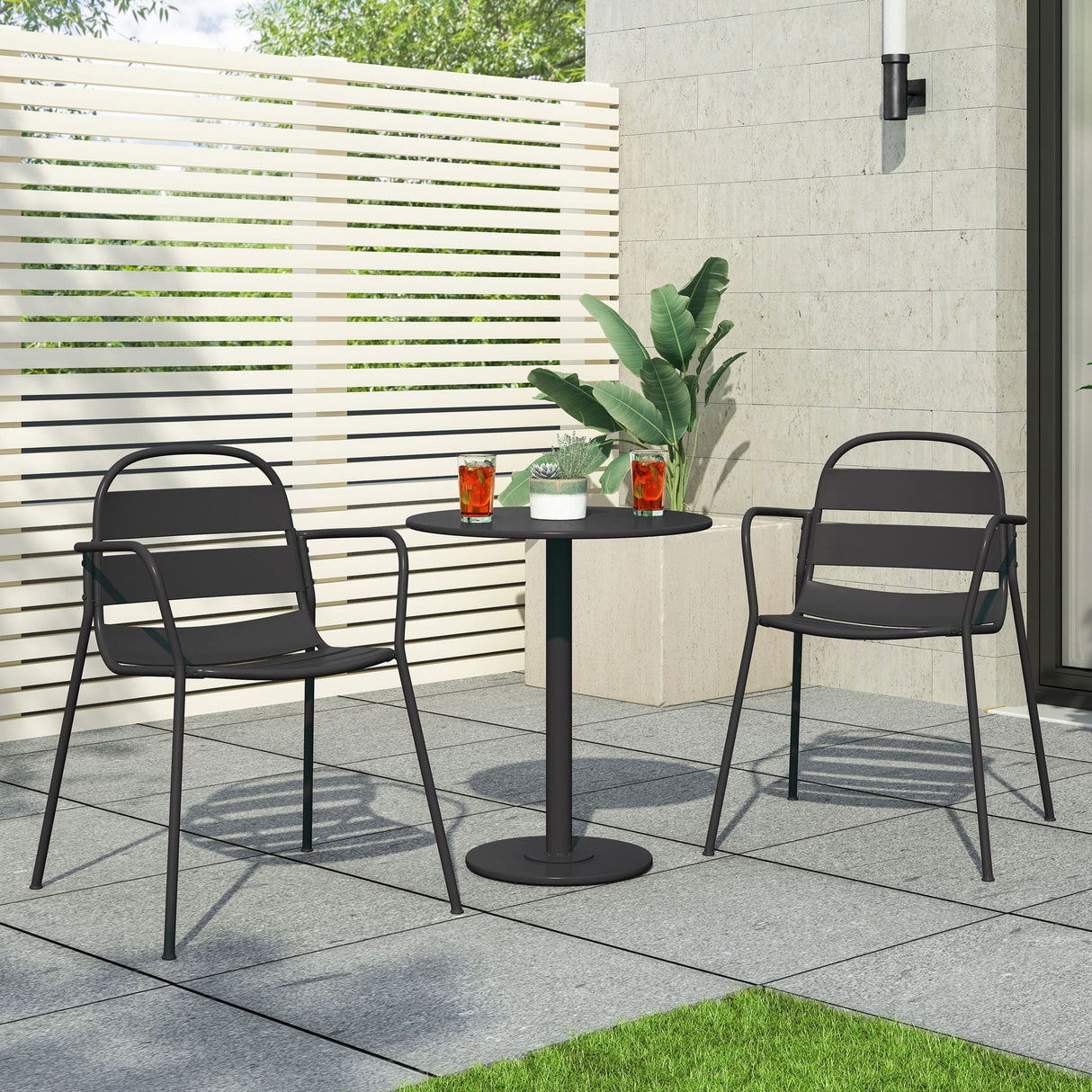 Terra Nova - Bistro Set - Matte Black - Best Buy Furniture