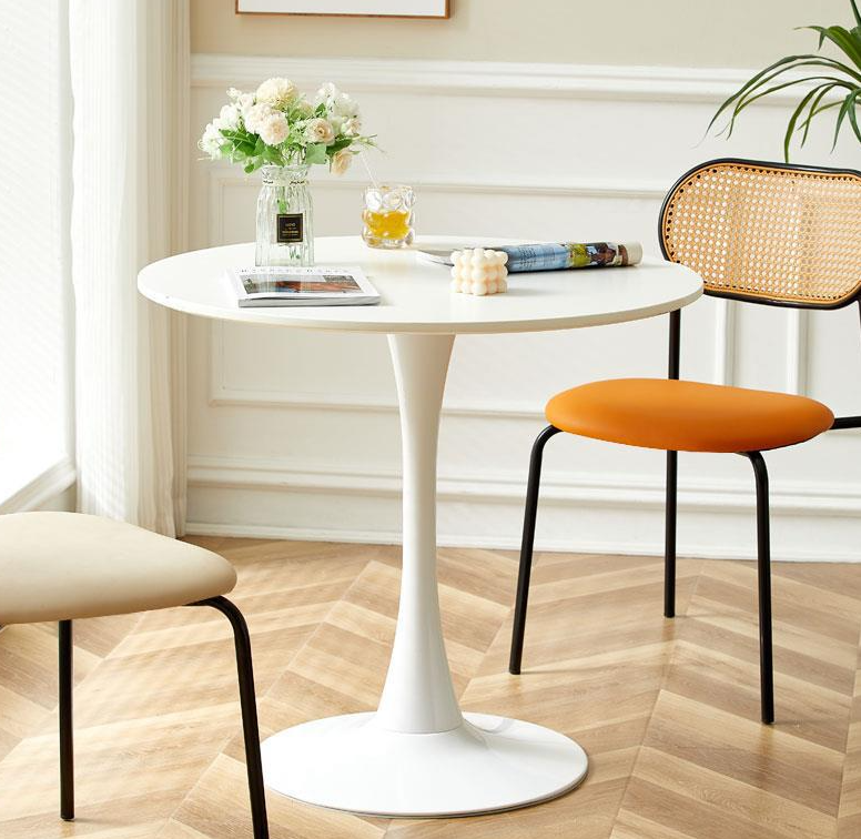 White Round Modern Dining Table