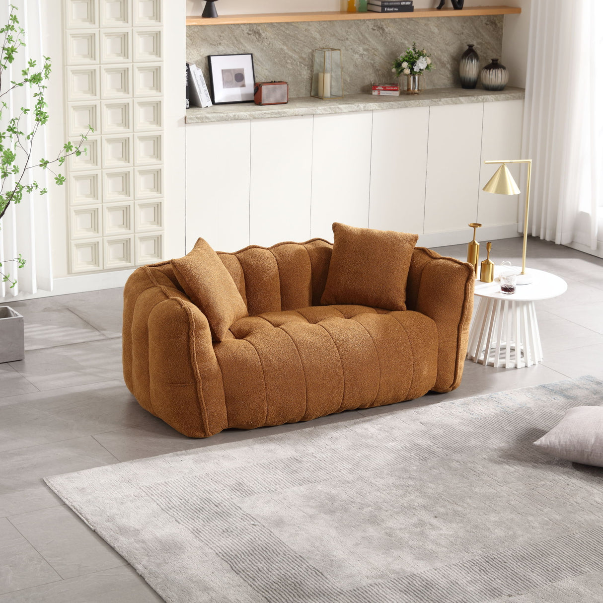 Cozy Beanbag Chair With High Resilience Foam Core For 2