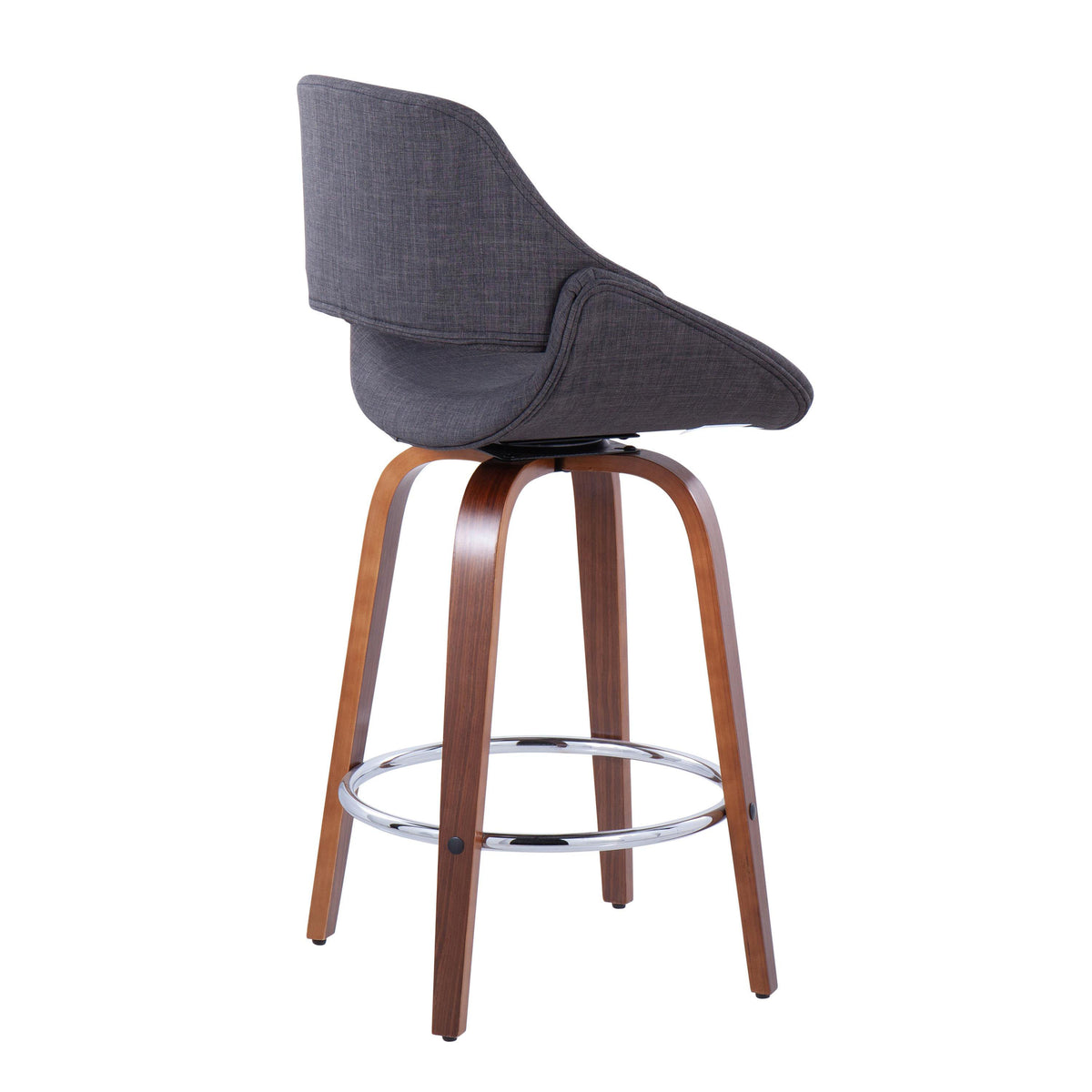 26" Mid-Century Modern Fixed-Height Counter Stool