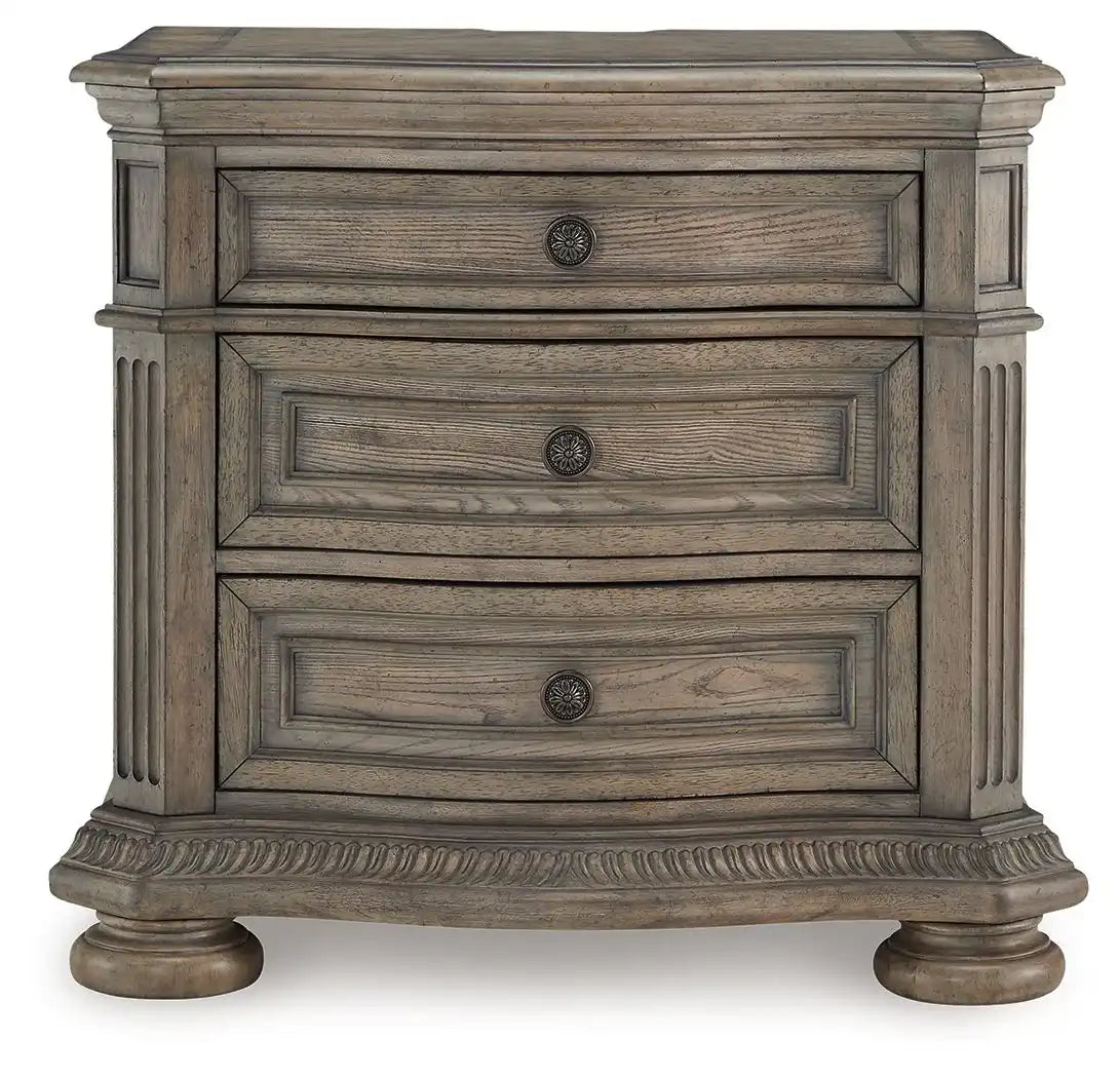 Ardenfield - Three Drawer Night Stand - Light Brown - Best Buy Furniture