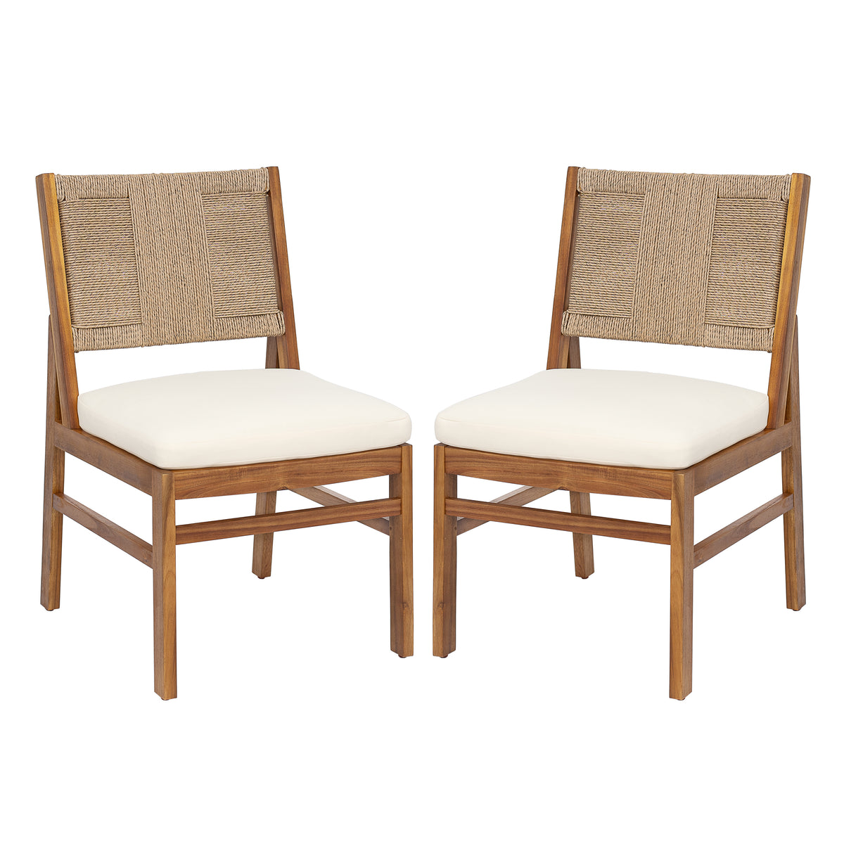 5-Piece Acacia Wood Outdoor Patio Dining Set