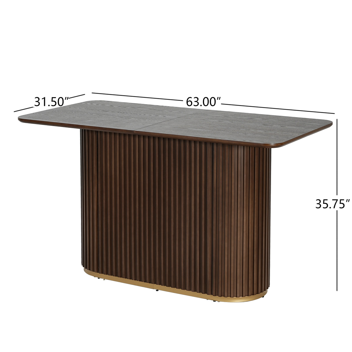 63"L Counter Table - Walnut