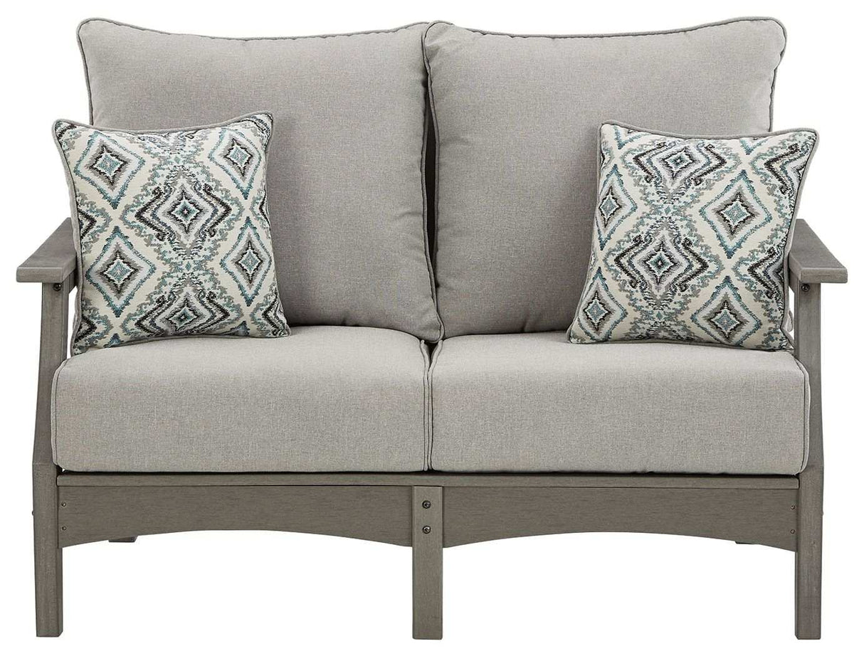Visola - Loveseat w/Cushion - Gray - Best Buy Furniture