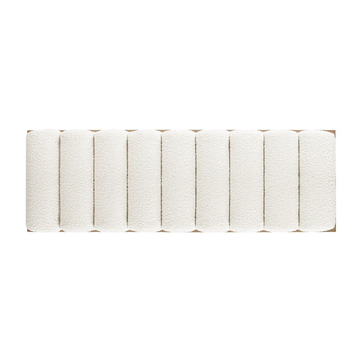 Bella - Upholstered Modern Accent Bench - Ivory White