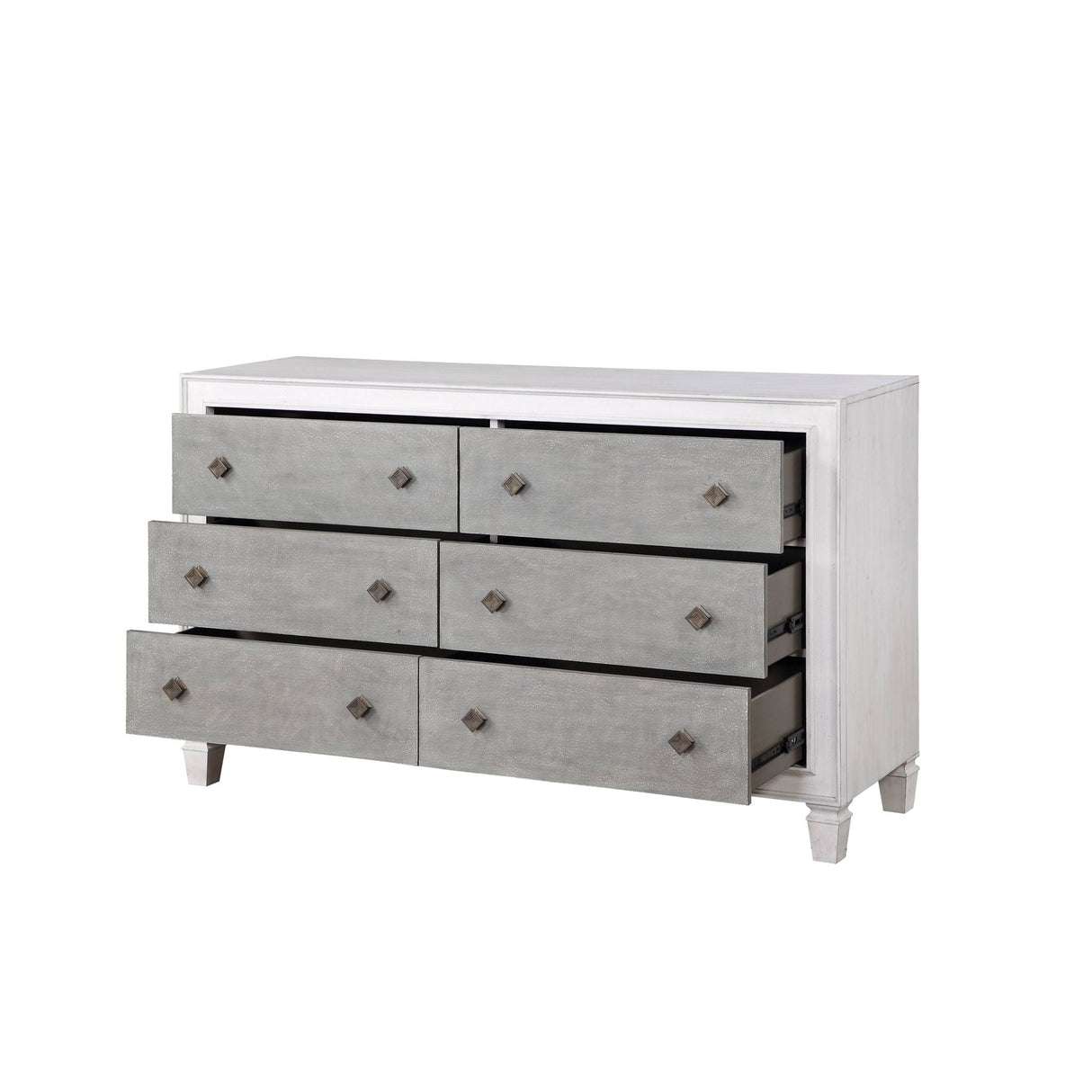 Katia - Weathered Dresser - White - Best Buy Furniture