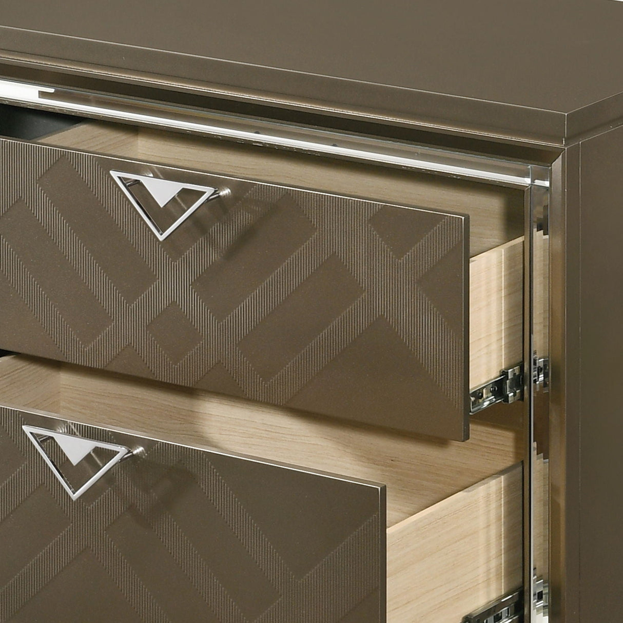 Skylar - Nightstand - Champagne - Best Buy Furniture