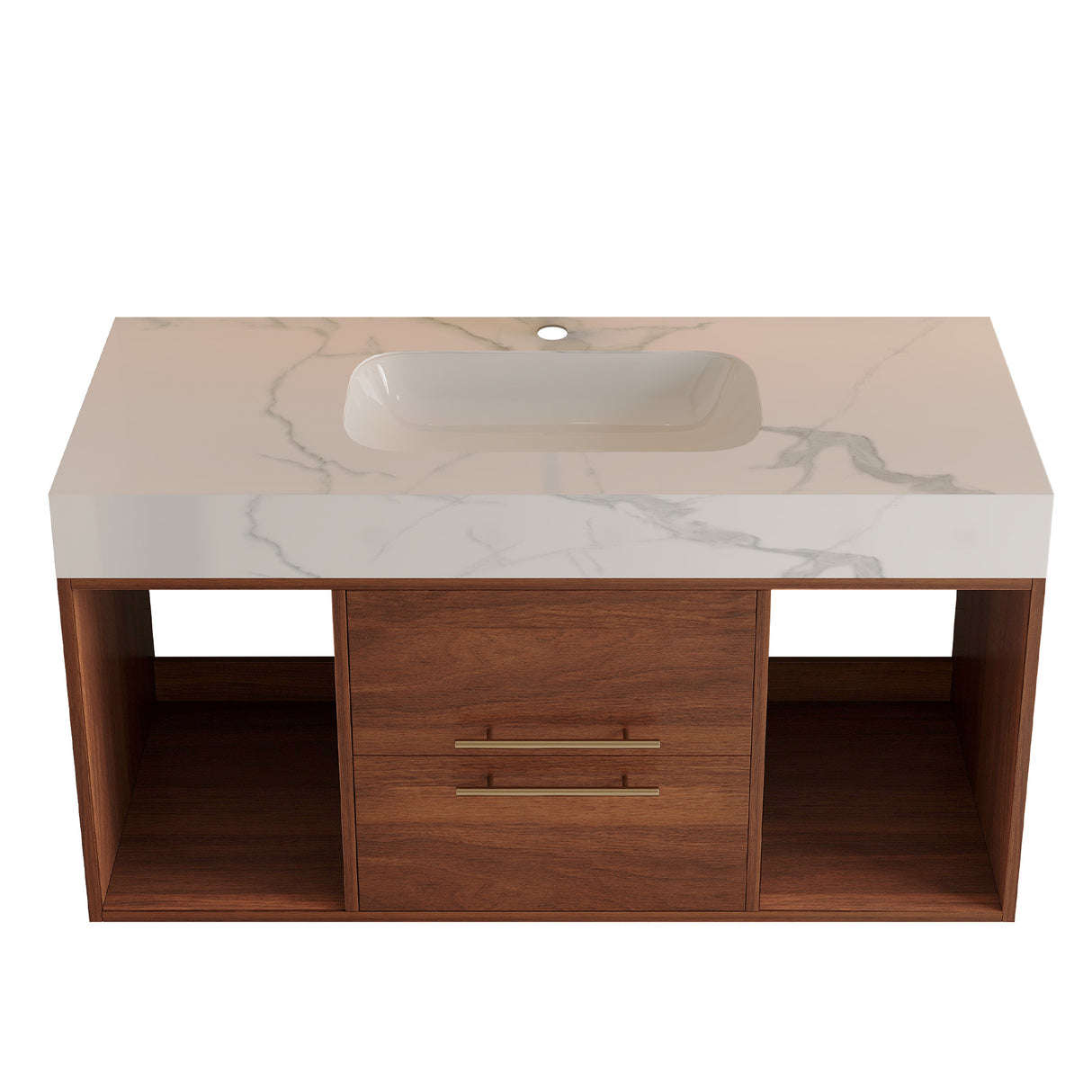 39.4" Floating Bathroom Vanity with Ceramic Sink
