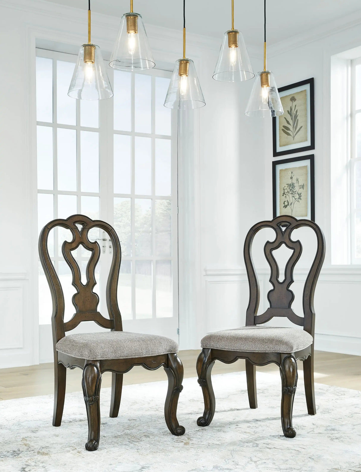 Maylee - Dining Upholstered Side Chair (Set of 2) - Dark Brown - Best Buy Furniture