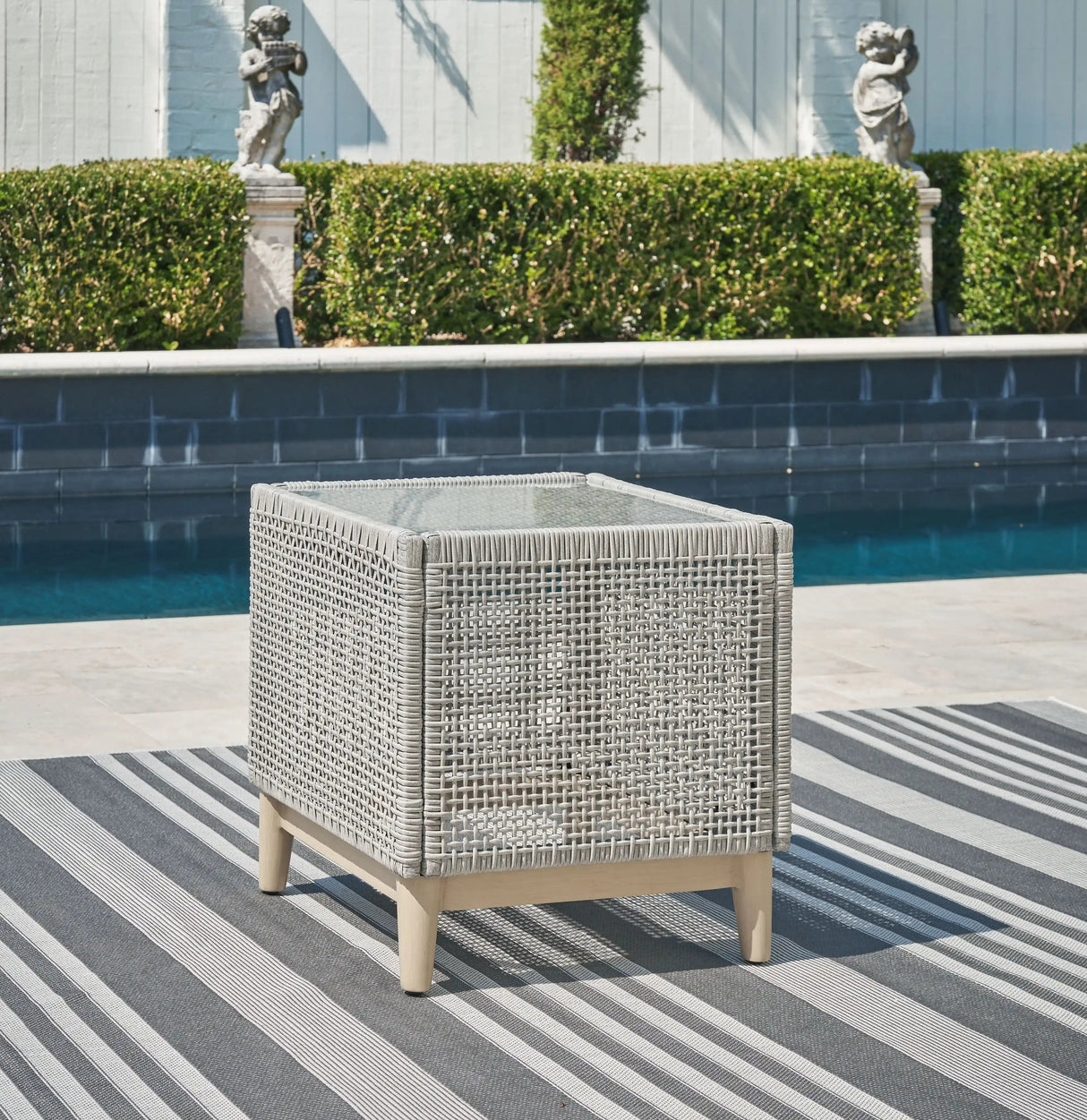 Seton Creek - Square End Table - Gray - Best Buy Furniture