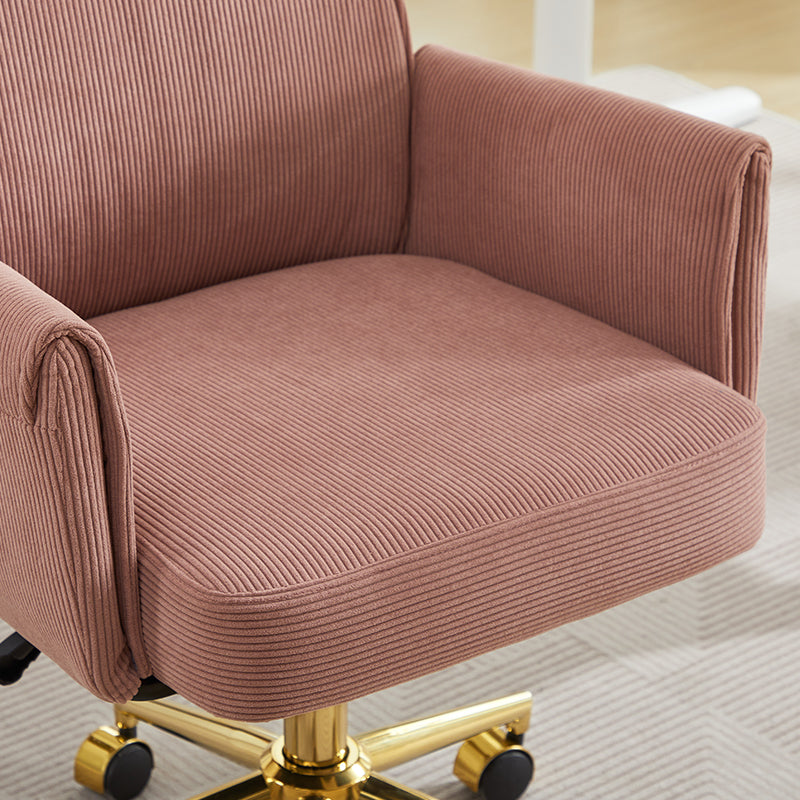 Mid-Back Liftable Office Chair in Light Pink
