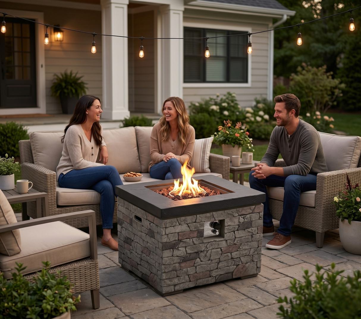 32-Inch Outdoor Fire Pit Table