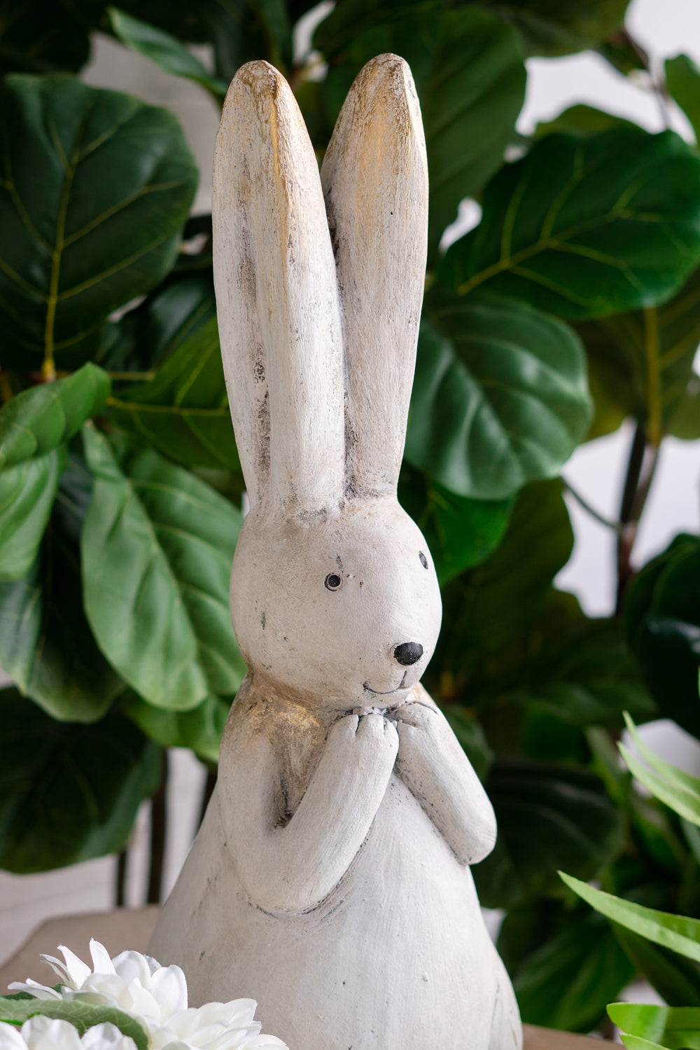 7.5x7x20" Textured Bunny Figurine