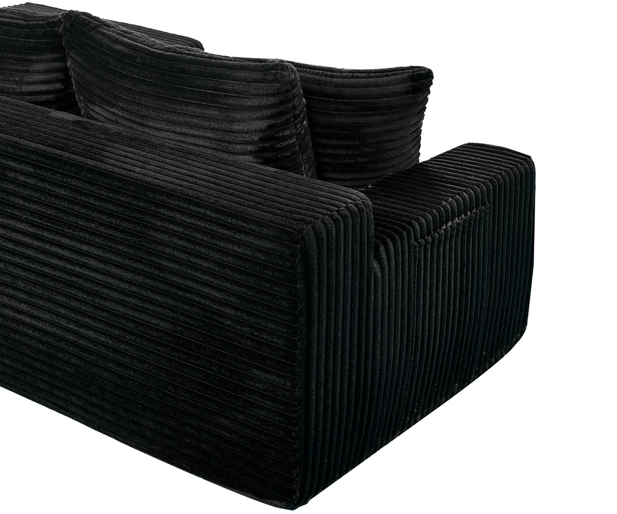 94.06 Inch Right Chaise L Shaped Boneless Cloud Sectional Sofa