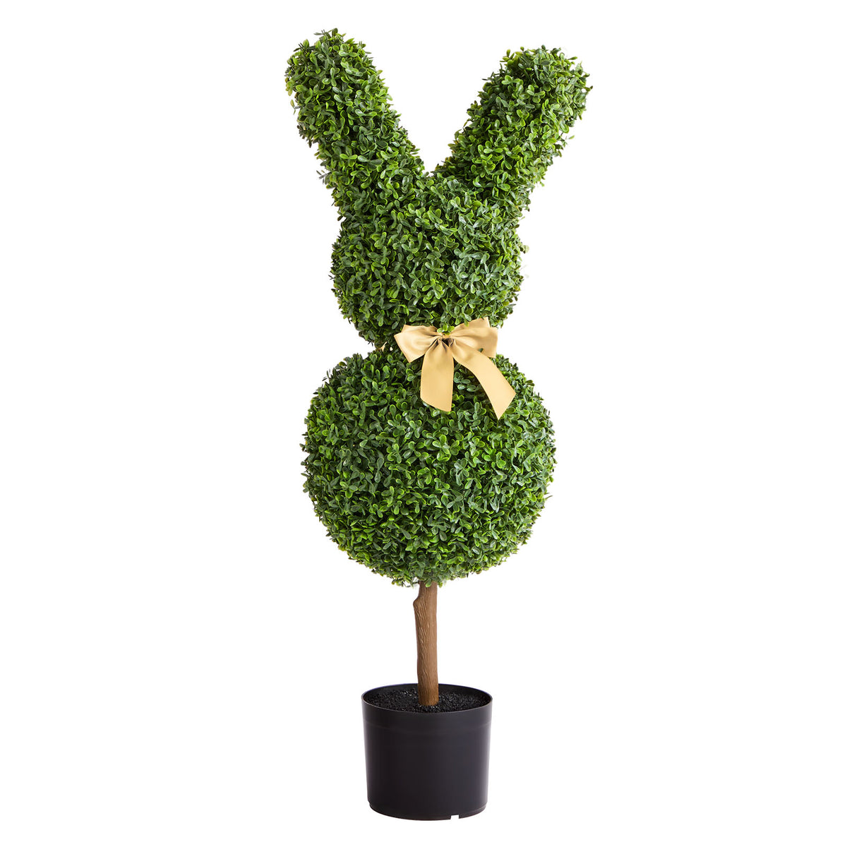 Artificial Topiary Bunny-Shape Boxwood Ball, 2 Set