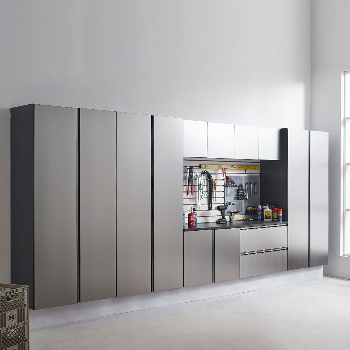 Nova Series - Wall Mounted Garage Cabinet - Dark Gray