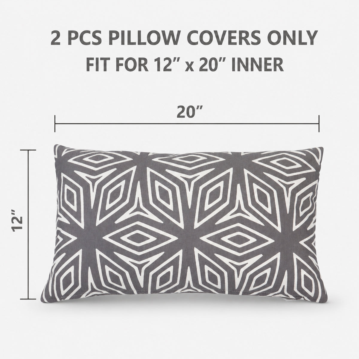 2 Pack Outdoor Lumbar Pillow Covers