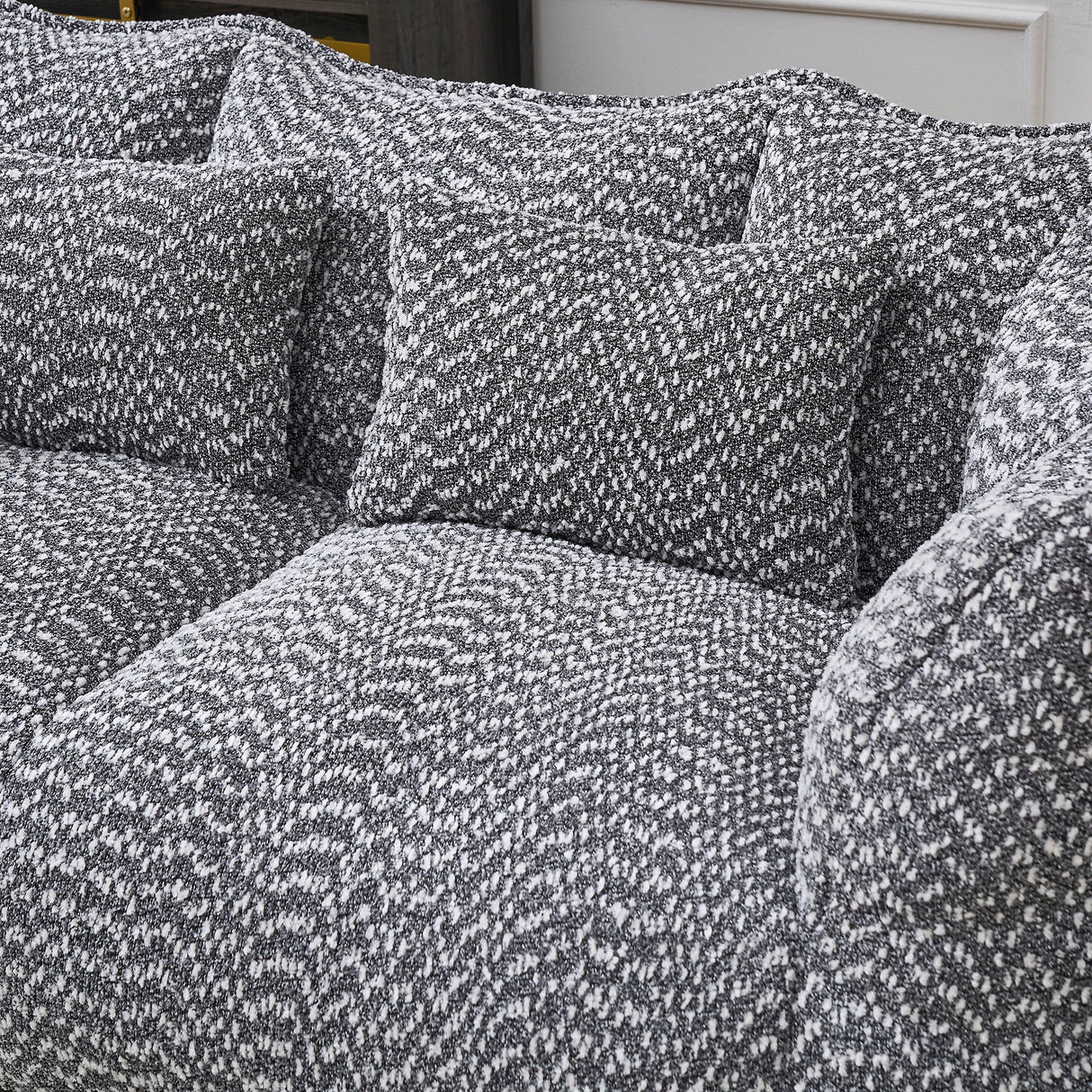 Comfortable Dual Beanbag Chair With High Resilience Foam Core For 2 People