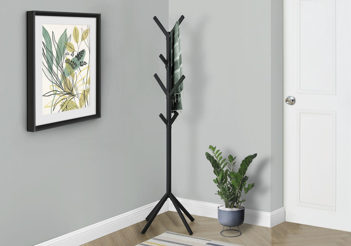 Coat Rack, Hall Tree, Free Standing, 8 Hooks, Entryway, Contemporary & Modern - Best Buy Furniture