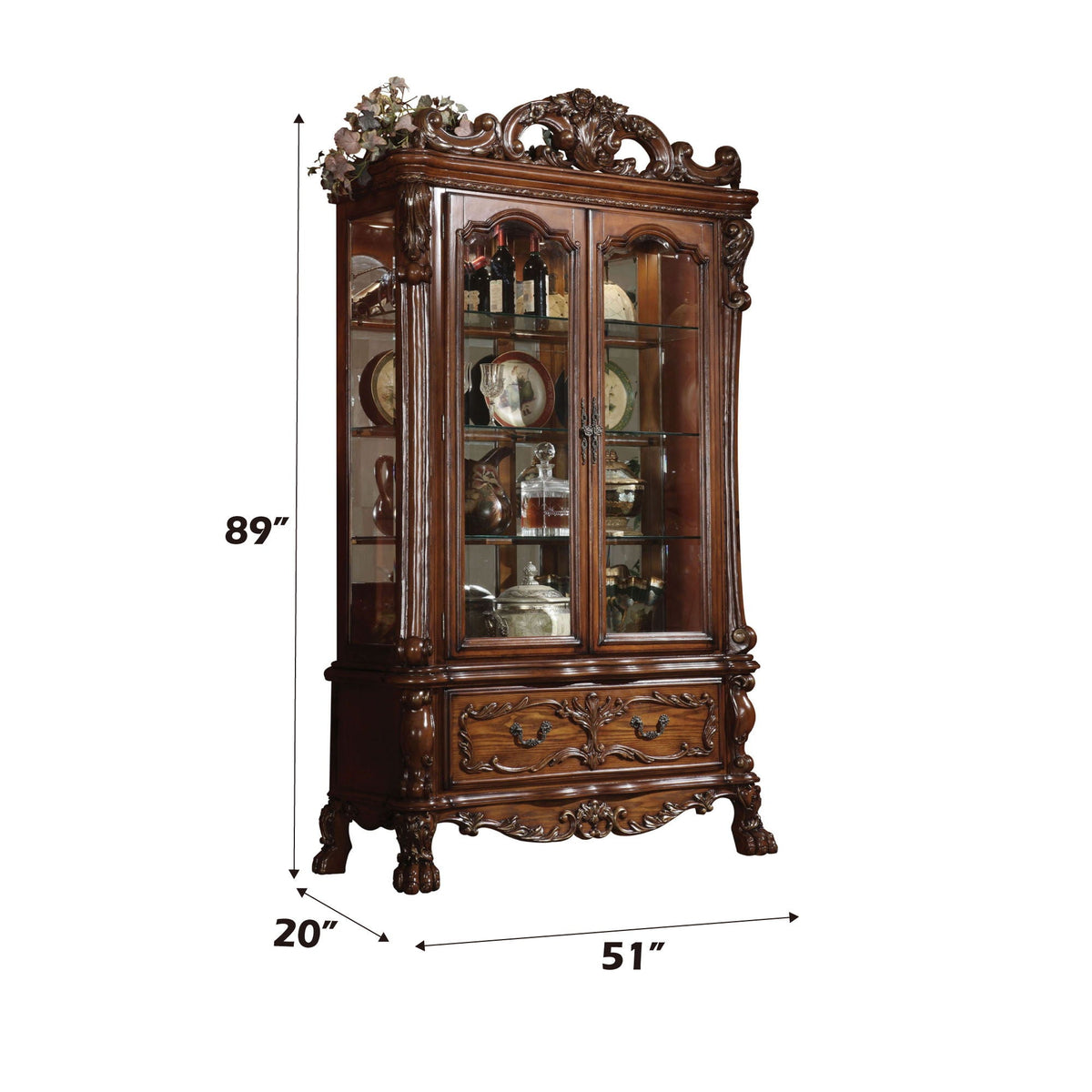 Dresden - Curio - Cherry Oak - Best Buy Furniture