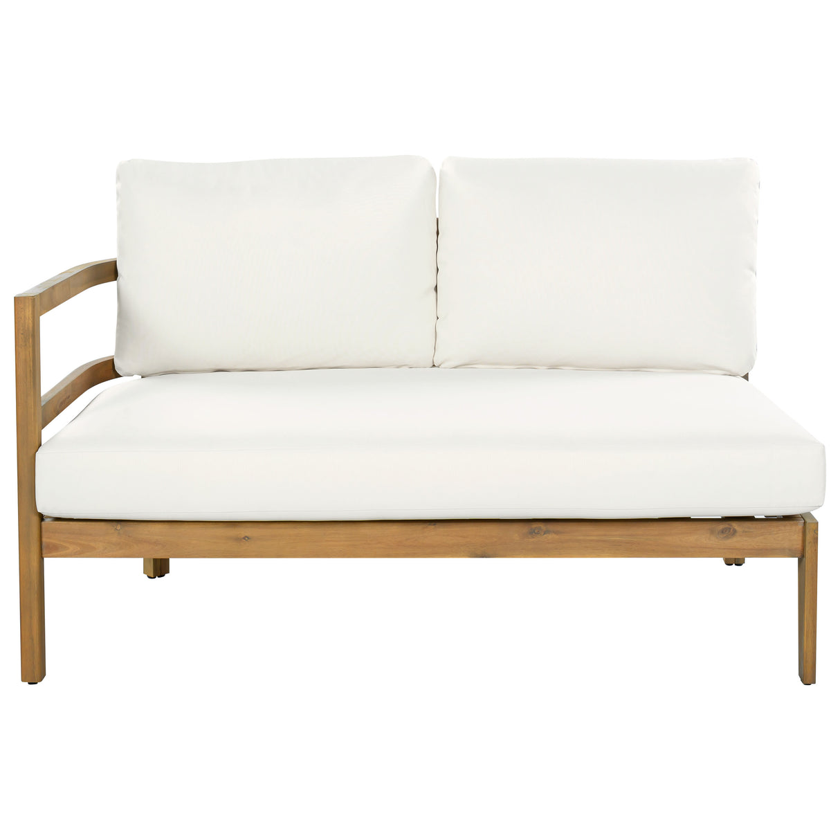 Outdoor Acacia Wood 6-Seater Sectional Sofa Set