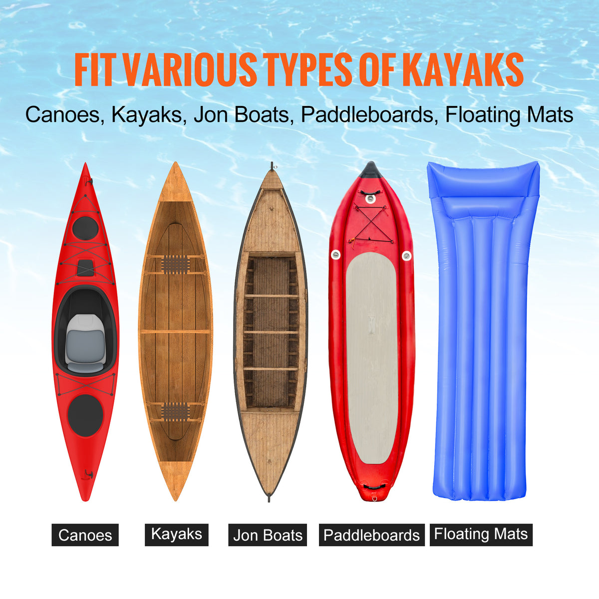 Heavy Duty Kayak Cart, 450lbs Load Capacity