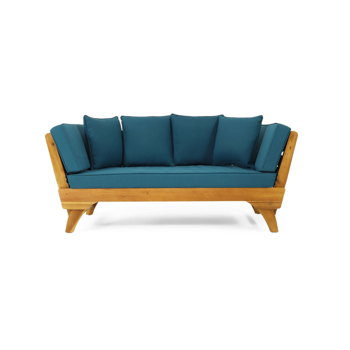 Outdoor Acacia Wood Expandable Daybed With Cushions - Best Buy Furniture