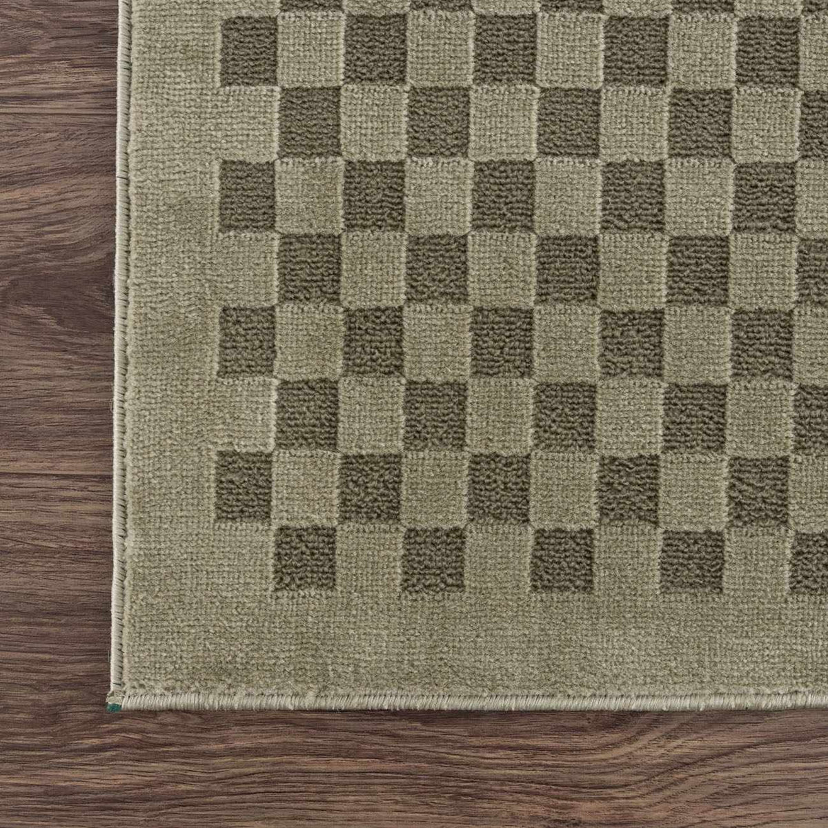 Gaiwan Olive Green Washable Area Rug