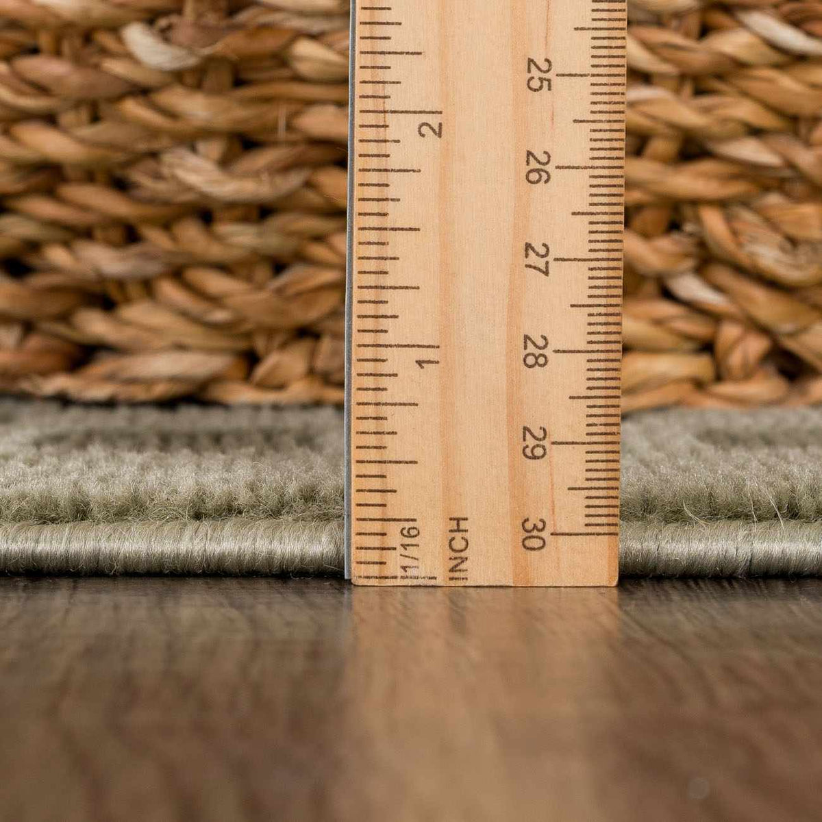 Gaiwan Olive Green Washable Area Rug