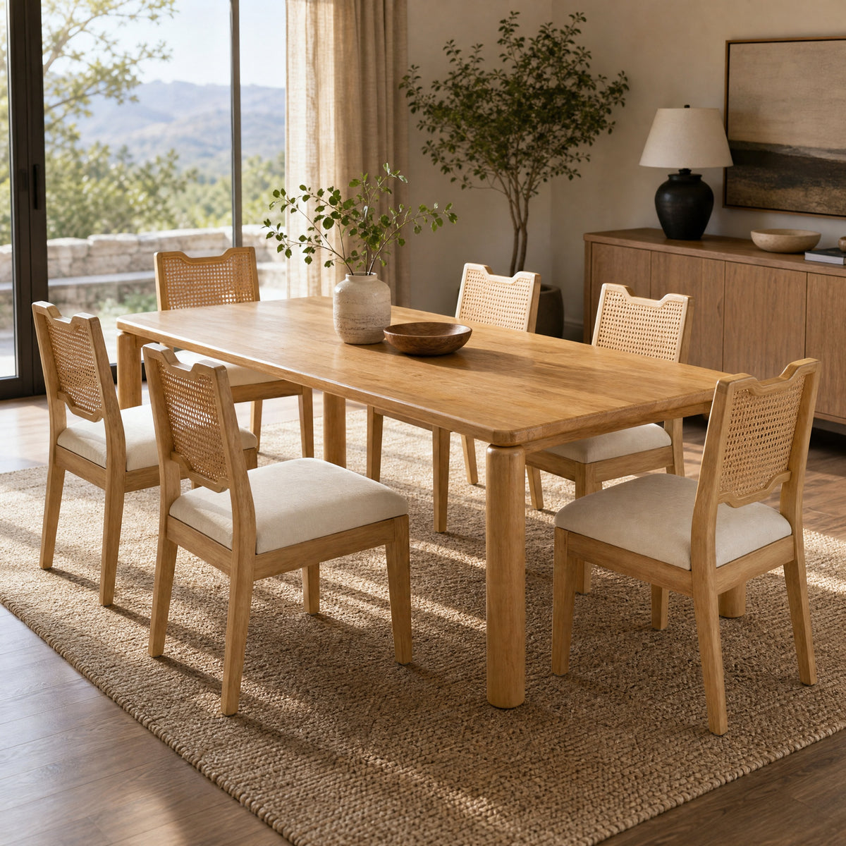 7-Piece Dining Table Set, 70"