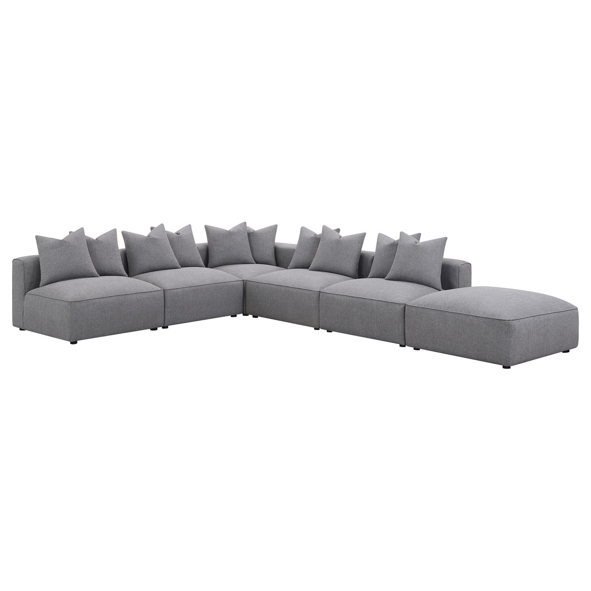 Amherst - Armless Chair With Accent Pillow - Gray