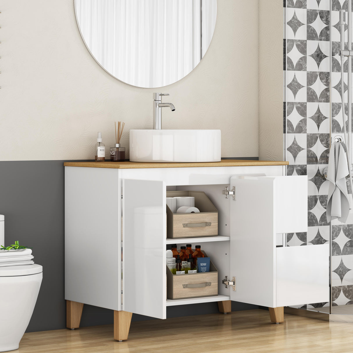 36-Inch Modern Bathroom Vanity with Sink Combo