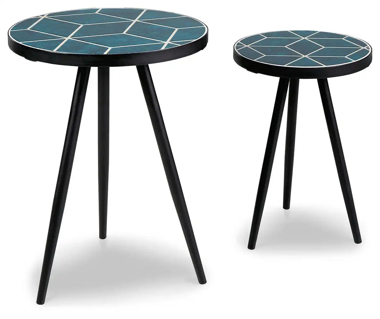 Clairbelle - Accent Table (Set of 2) - Teal - Best Buy Furniture