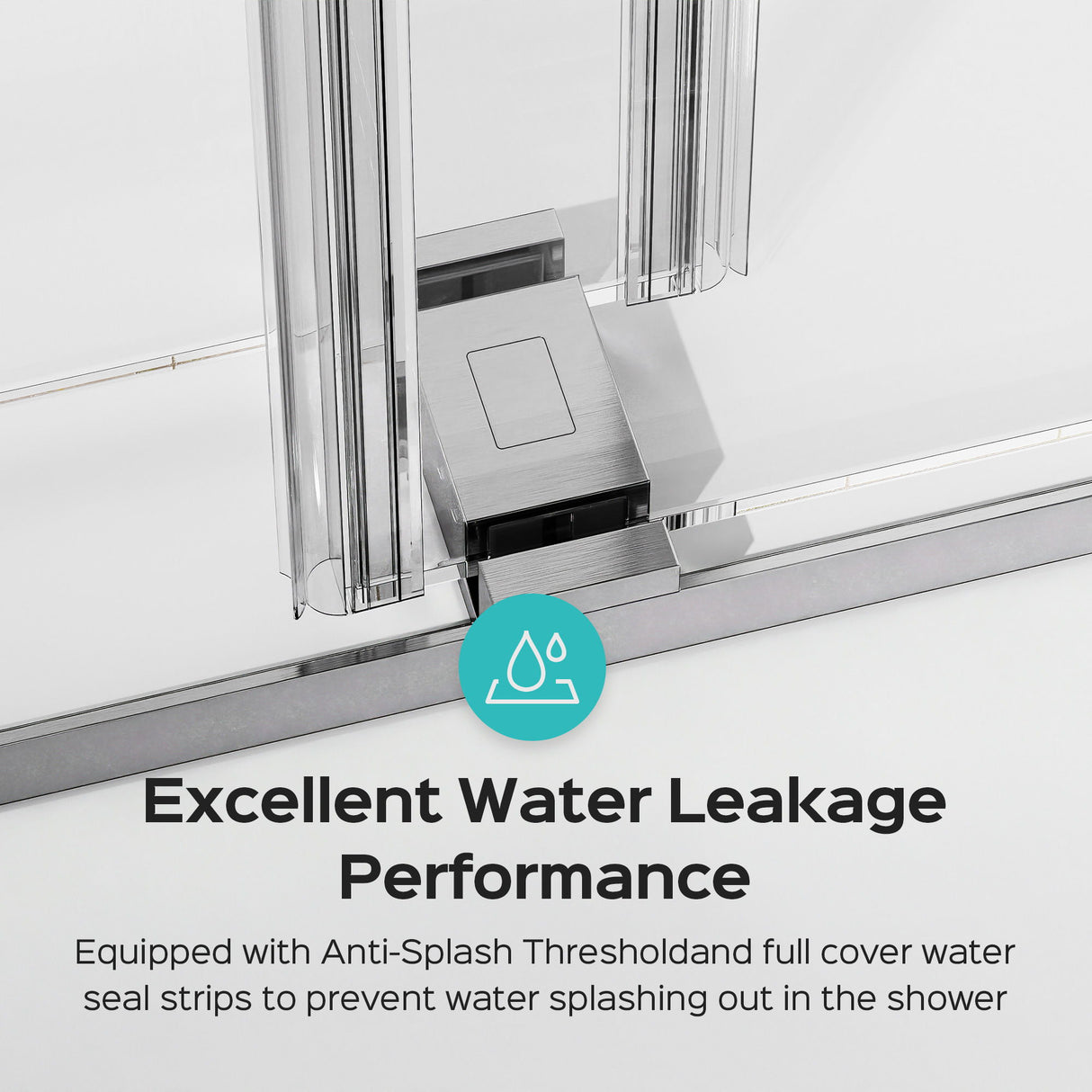 Frameless Double Sliding Soft-Close Shower Door, 3 / 8" (10Mm) Thick SGCC Tempered Glass Door, Matte