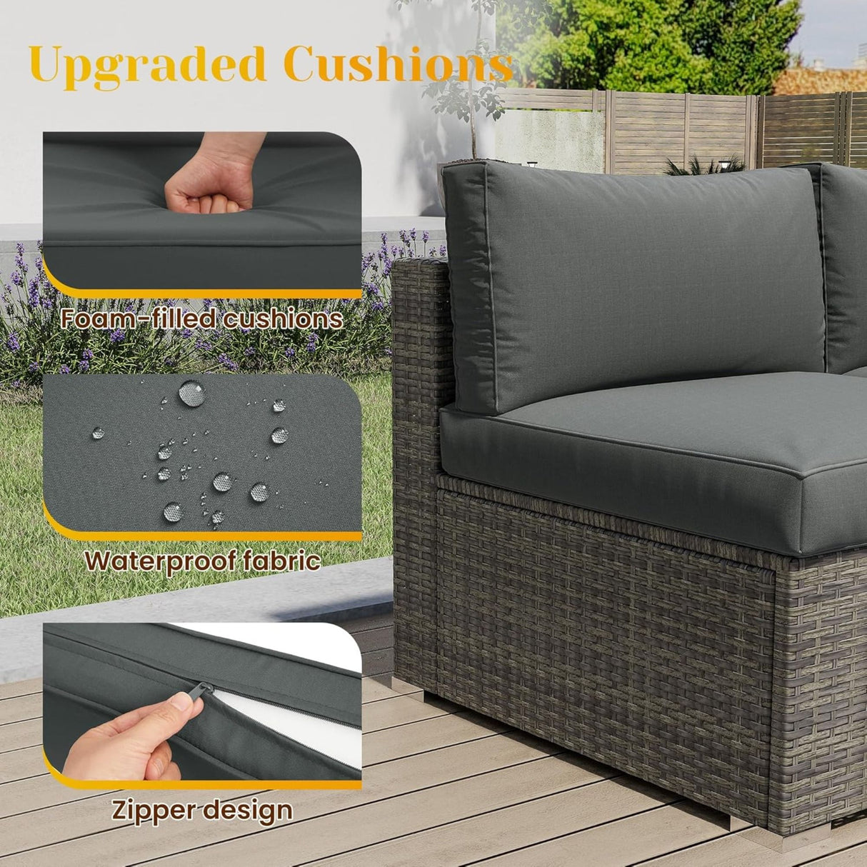 Modern Patio Set With Coffee Table