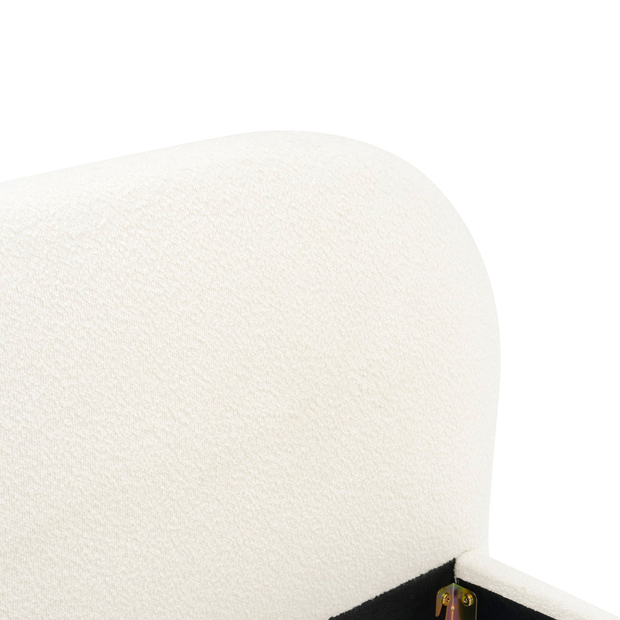 Upholstered Simple Modern Bedroom Bed With Curved Headboard