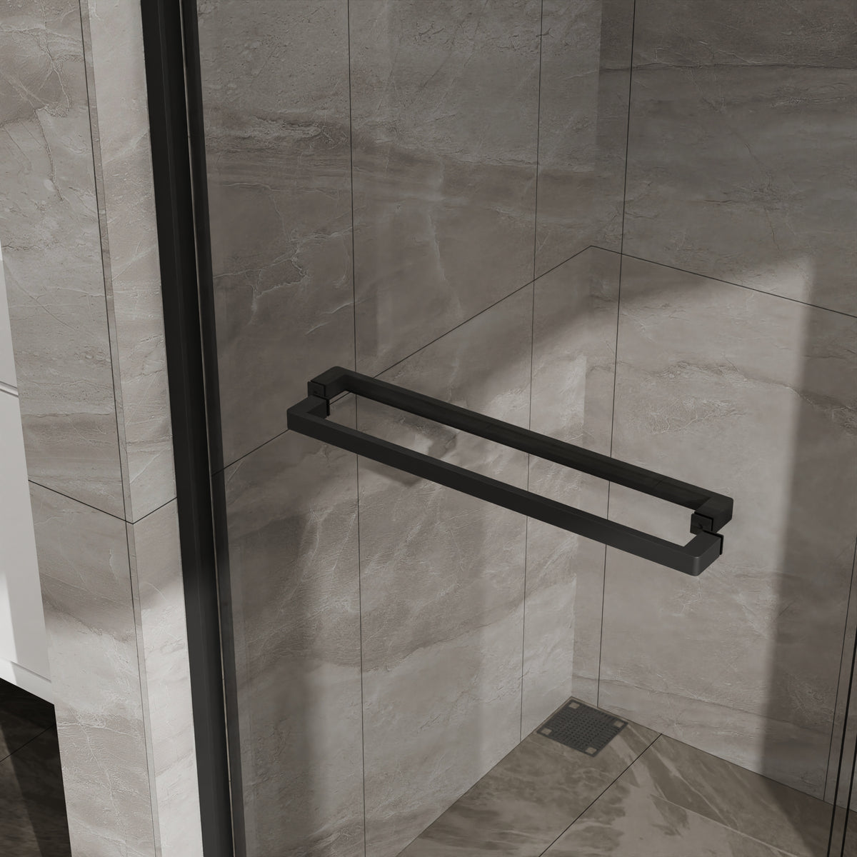 Goodyo Double Sliding Glass Shower Door 60 in. W x 72 in. H