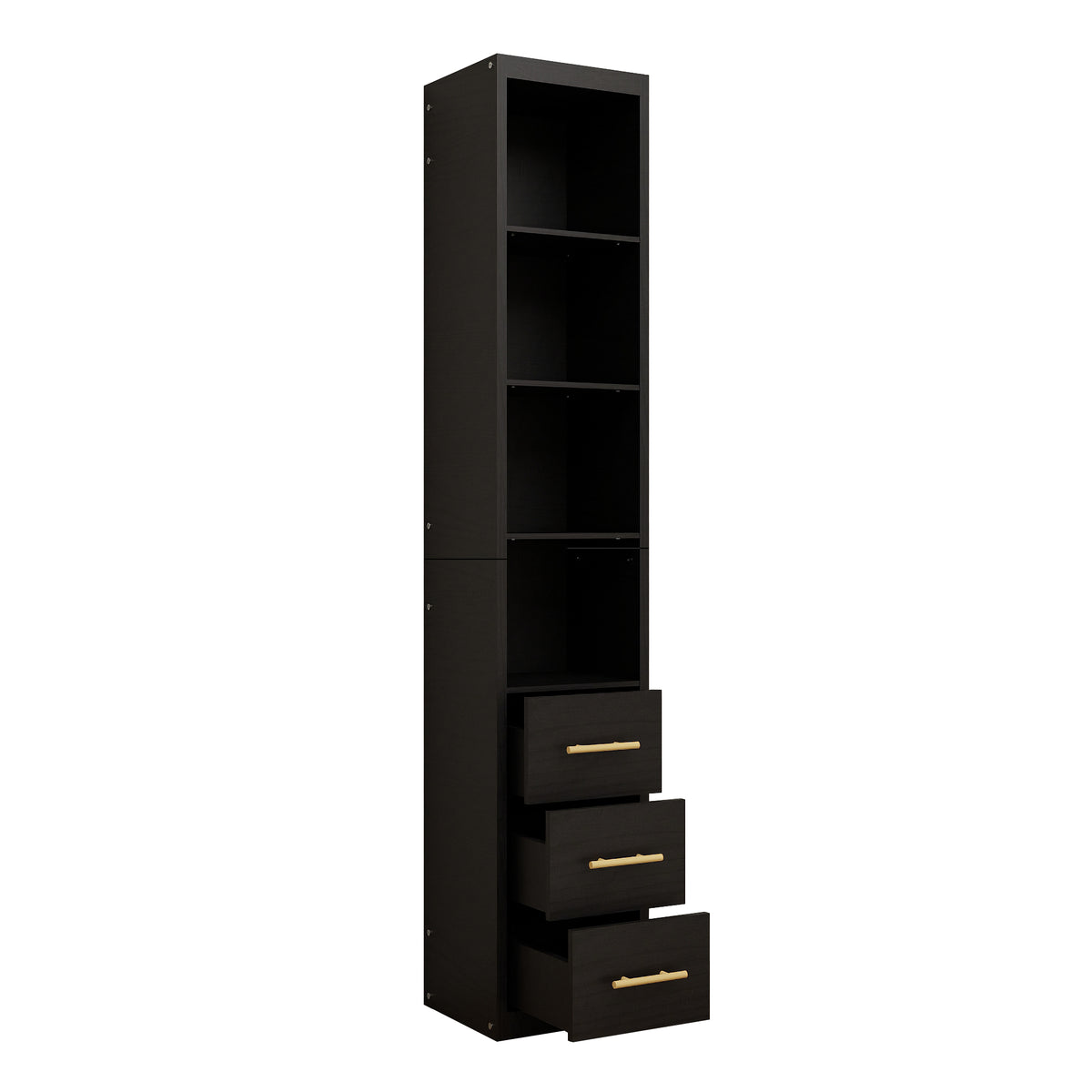 85.04" Tall Storage Cabinet with Drawer and Shelves