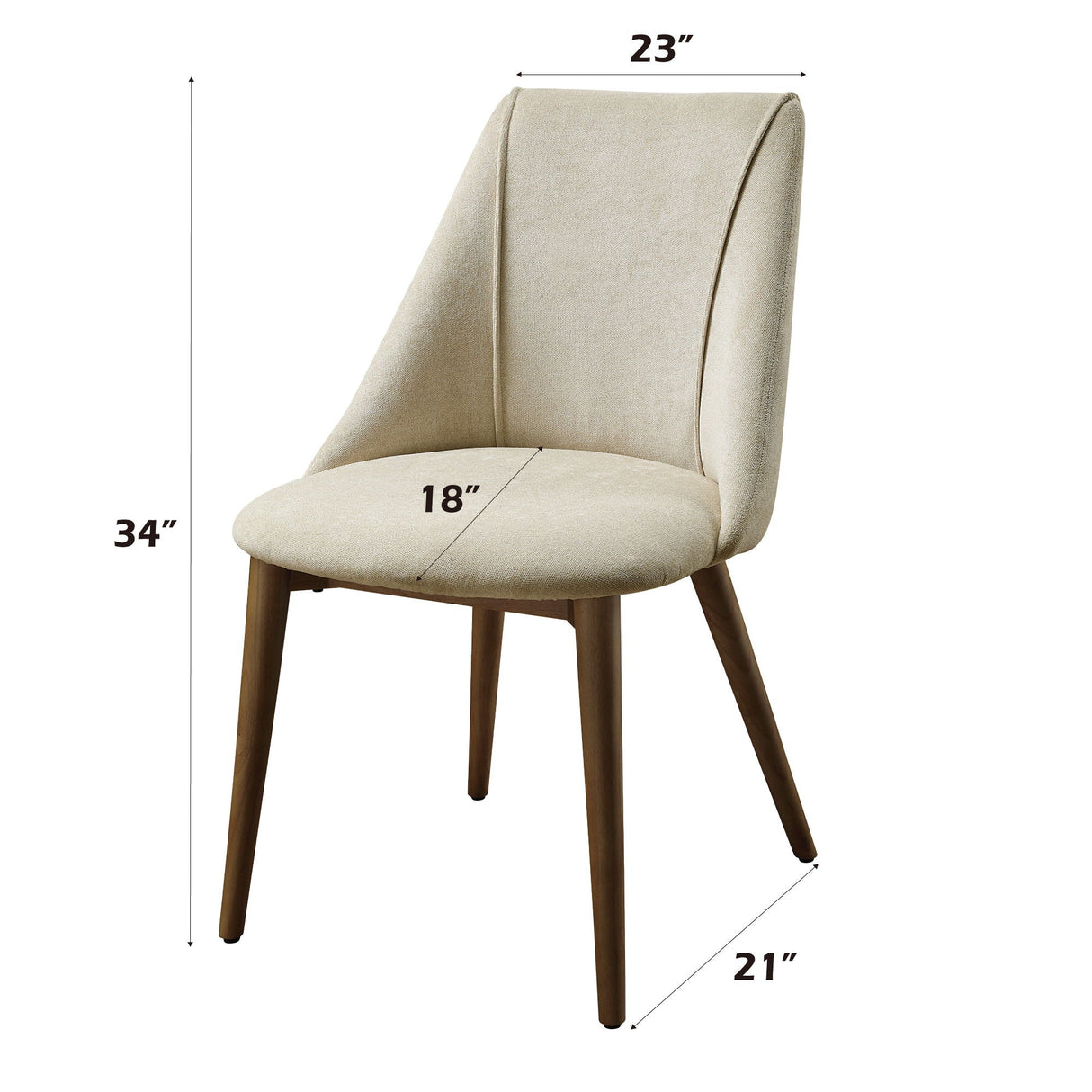 Willene - Polished Microfiber Side Chair (Set of 2) - Beige - Best Buy Furniture
