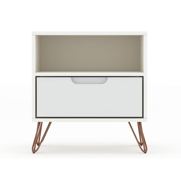 Rockefeller - Nightstand With 1 Drawer - White